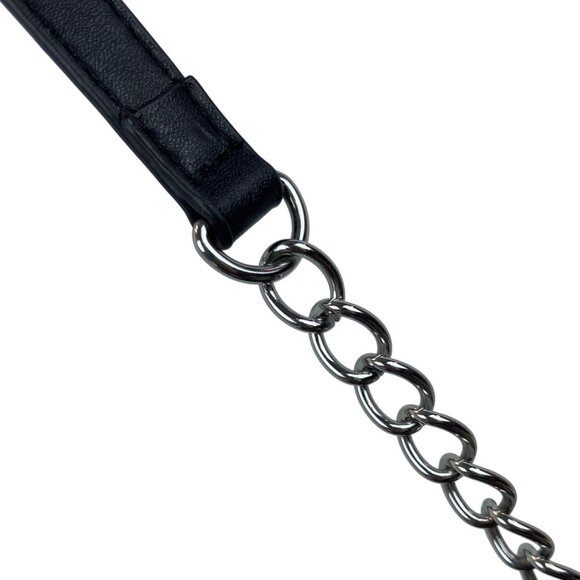 Guess Matte Black Quilted Pattern Chain Strap Crossbody Purse Sz S - Picture 7 of 12